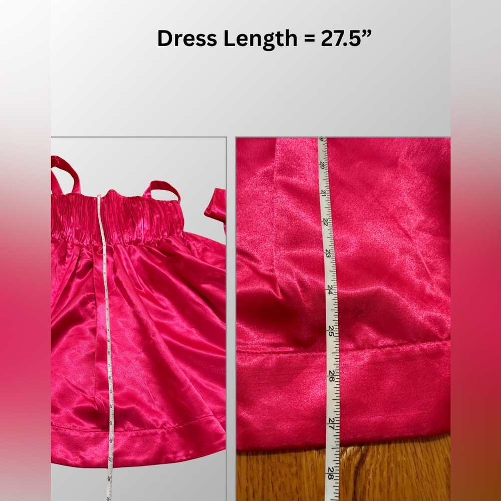 NWT - ANTHROPOLOGIE MAEVE - Pink Satin Mini Bow Cocktail Dress - Sz 14 - Picture 10 of 13